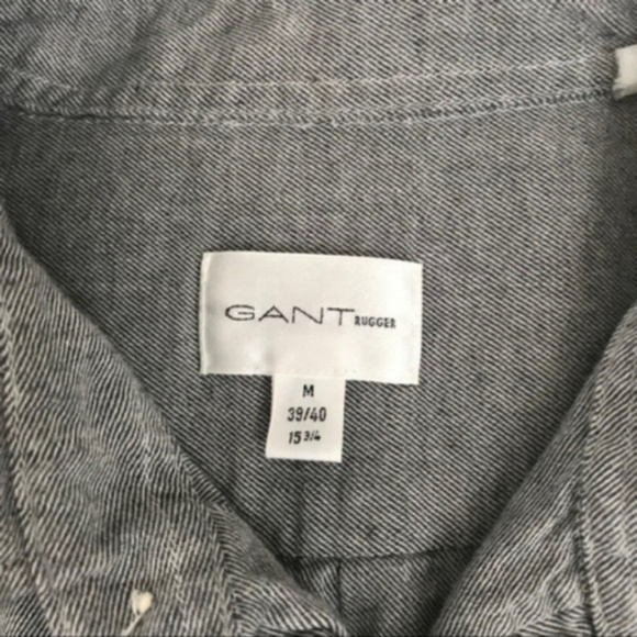 GANT Ruggar dark gray soft cotton oxford shirt! M - Picture 4 of 7